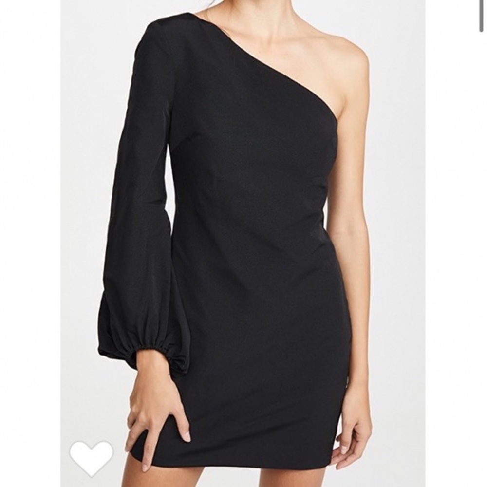 Staud Paula Dress - Black One Shoulder